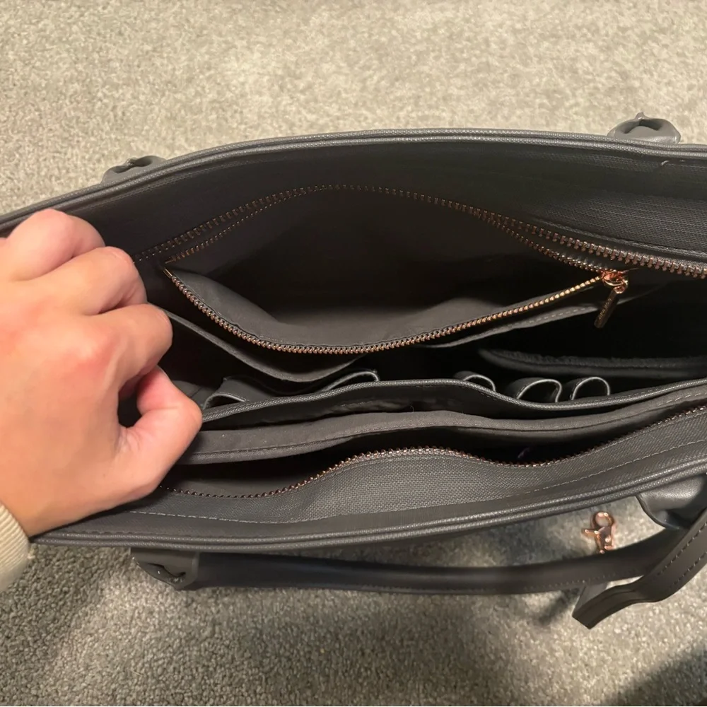 Dagne Dover Signature Tote in Graphite - Picture 5 of 6